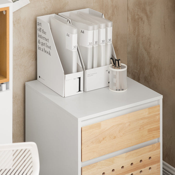 Carrello da ufficio Armadi archivio traslabili Tavolino 45x45x59cm ASK06-WN