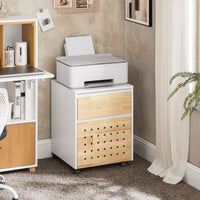 Carrello da ufficio Armadi archivio traslabili Tavolino 45x45x59cm ASK06-WN