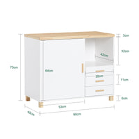 Tavolo da ufficio Armadi archivio Supporto stampante 90x45x75cm ASK07-WN