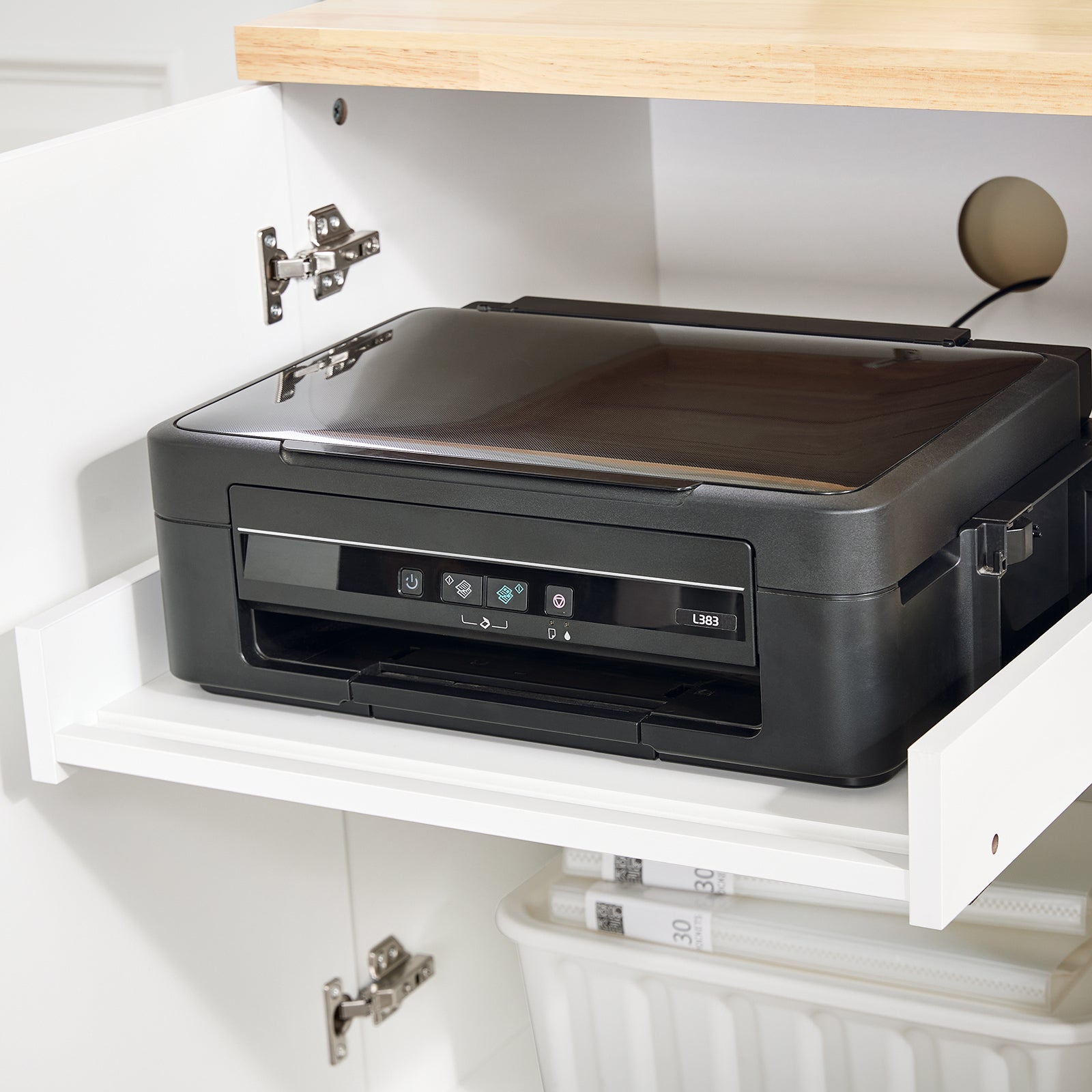 Tavolo da ufficio Armadi archivio Supporto stampante 90x45x75cm ASK07-WN