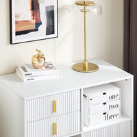 SoBuy Mobiletto Archivio Tavolo e Supporto per Stampante, Mobile Portaoggetti, Armadio Ufficio, Comodino, Tavolino Laterale Bianco, 80x40x75 cm ASK11-W