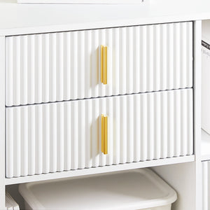 SoBuy Mobiletto Archivio Tavolo e Supporto per Stampante, Mobile Portaoggetti, Armadio Ufficio, Comodino, Tavolino Laterale Bianco, 80x40x75 cm ASK11-W