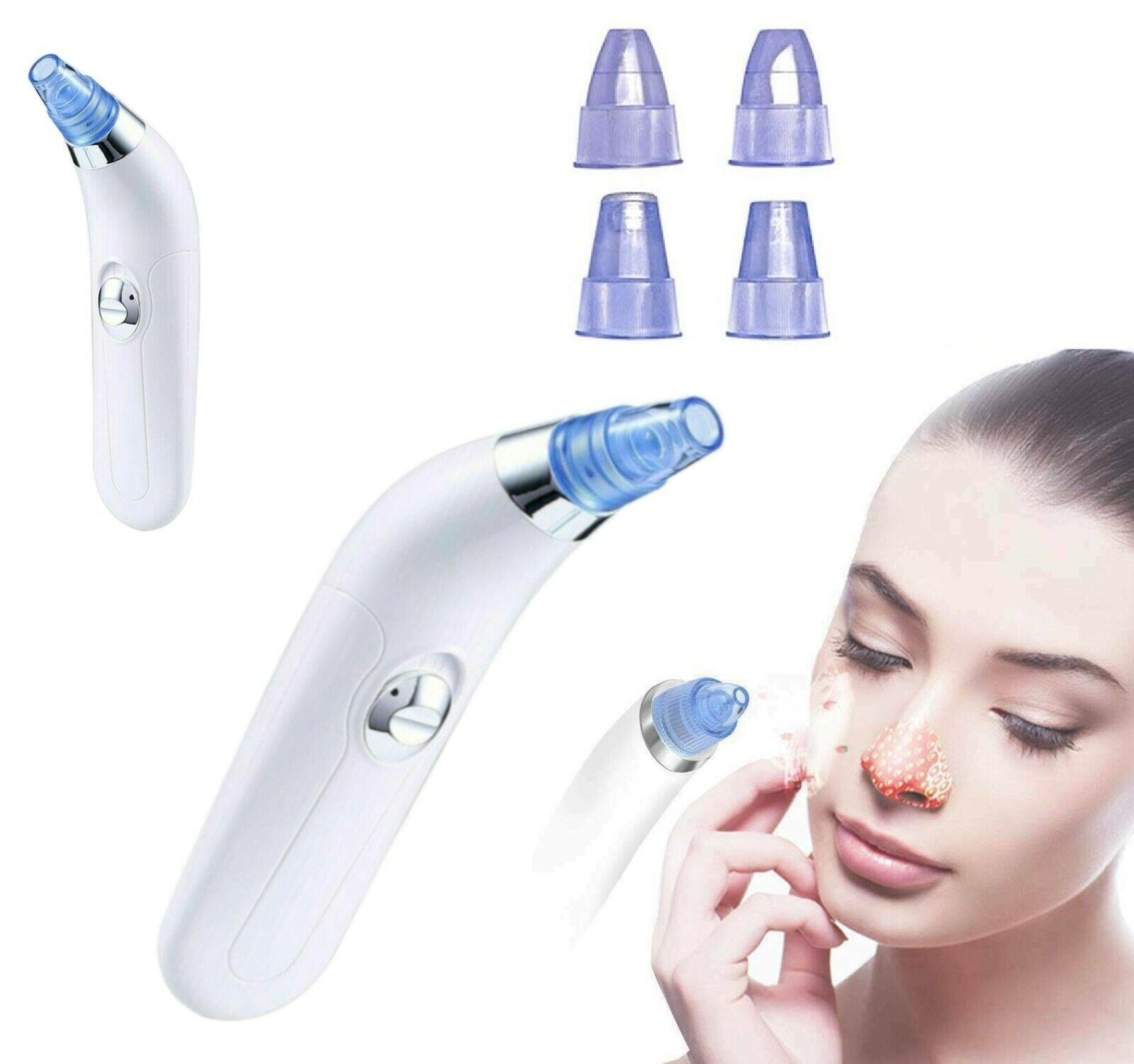 ASPIRA ELIMINA RIMUOVI PUNTI NERI PULIZIA VISO BRUFOLI A BATTERIE PORI NASALI