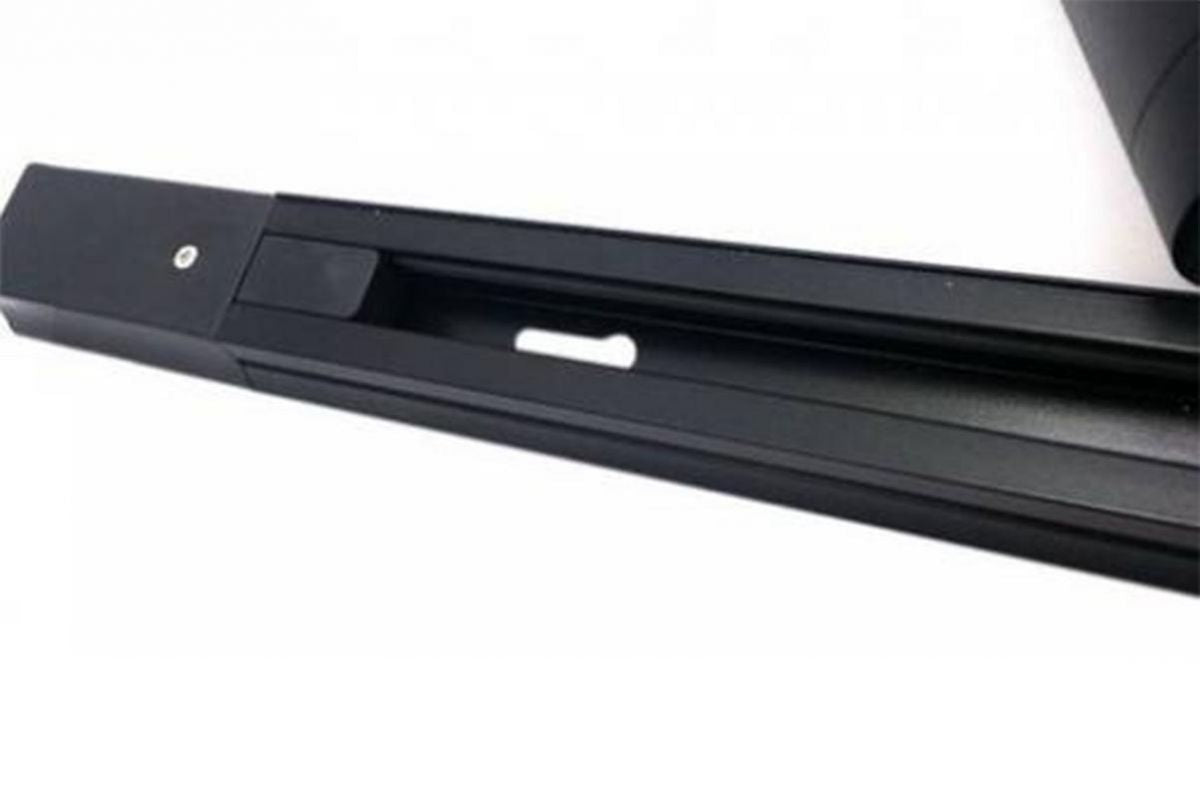 ASTA BINARIO 2MT BIANCA NERA FARETTO LED SCIVOLAMENTO MANUALE FARO PORTALAMPADA Nero,2MT