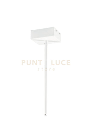 ASTA PER SOSPENSIONE RIGIDA PER BINARIO CON ROSONE BIANCO H.45,5CM