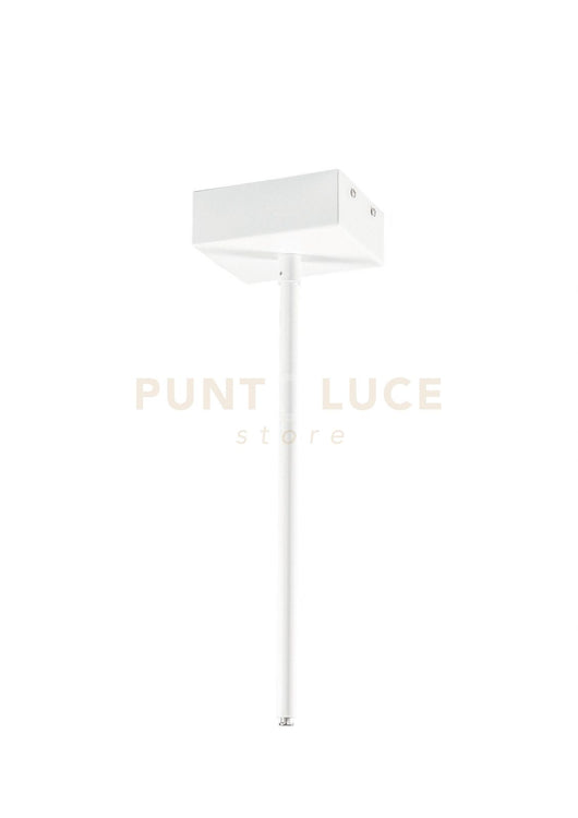 ASTA PER SOSPENSIONE RIGIDA PER BINARIO CON ROSONE BIANCO H.45,5CM