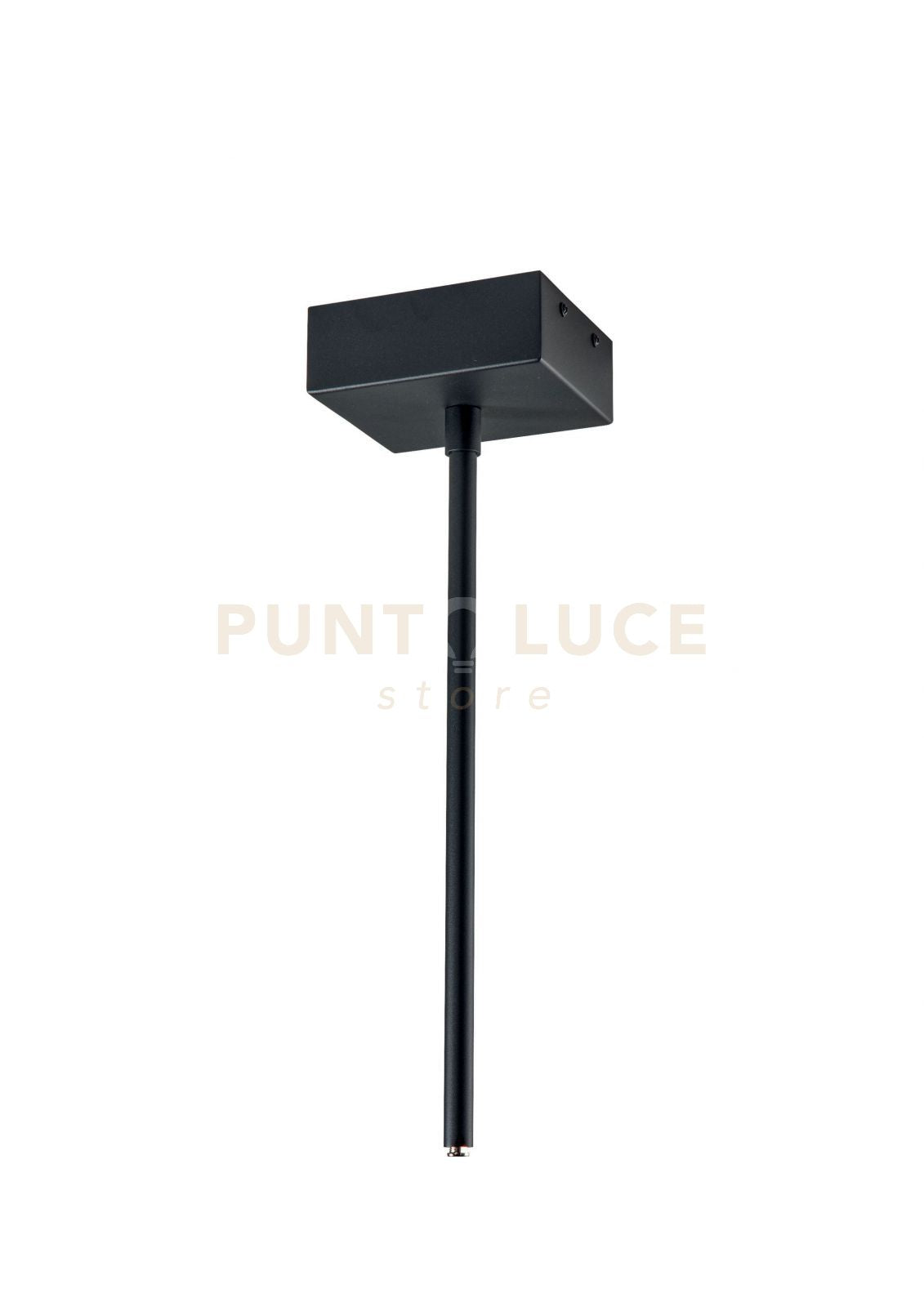 ASTA PER SOSPENSIONE RIGIDA PER BINARIO CON ROSONE NERO H.45,5CM