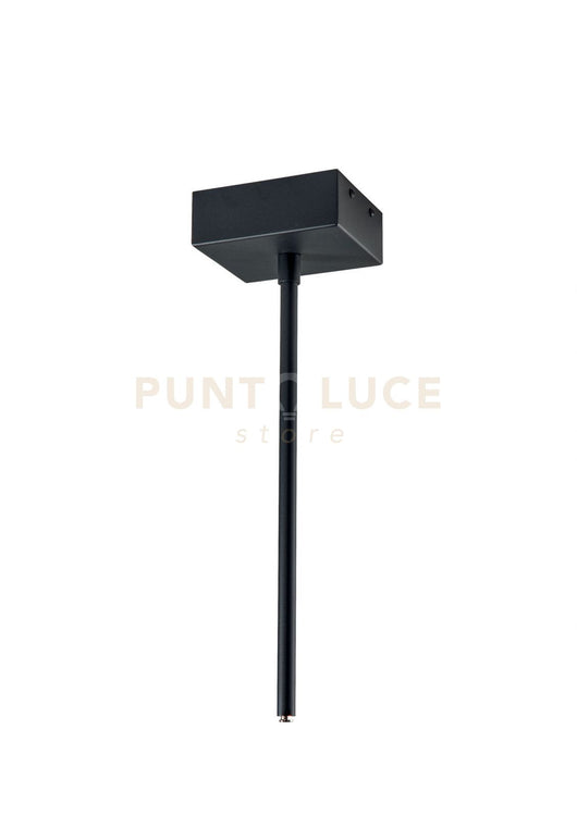 ASTA PER SOSPENSIONE RIGIDA PER BINARIO CON ROSONE NERO H.45,5CM