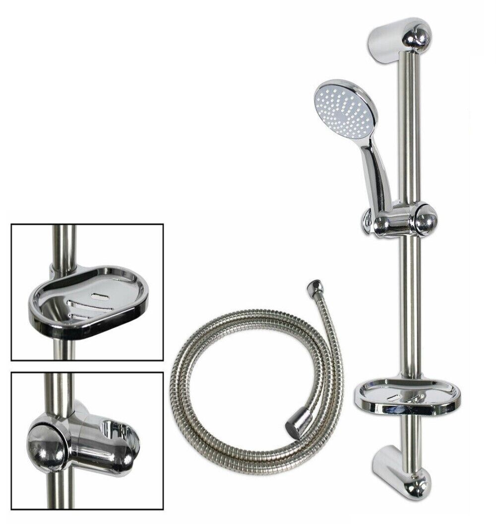 ASTA SALISCENDI CROMATA COLONNA DOCCIA DOCCETTA CON PORTA SAPONETTA Art. 59691