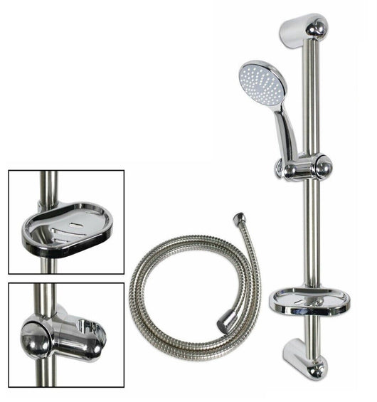 ASTA SALISCENDI CROMATA COLONNA DOCCIA DOCCETTA CON PORTA SAPONETTA Art. 59691