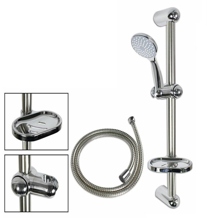 ASTA SALISCENDI CROMATA COLONNA DOCCIA DOCCETTA CON PORTA SAPONETTA Art. 59691