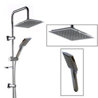 ASTA SALISCENDI CROMATA COLONNA DOCCIA SOFFIONE FISSO DOCCETTA SALISCENDI 9005V2