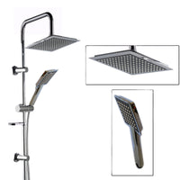 ASTA SALISCENDI CROMATA COLONNA DOCCIA SOFFIONE FISSO DOCCETTA SALISCENDI 9005V2