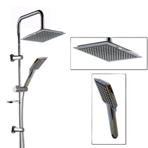 ASTA SALISCENDI CROMATA COLONNA DOCCIA SOFFIONE FISSO DOCCETTA SALISCENDI 9005V2