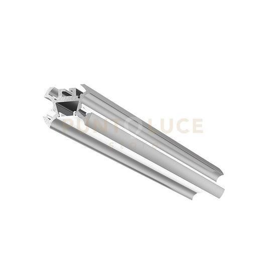 ASTANA - PROFILO IN ALLUMINIO CON DIFFUSORE BIANCO PARETE/SOFFITTO/SOSPENSIONE COLORE ARGENTO MT2