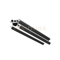 ASTANA -  PROFILO IN ALLUMINIO CON DIFFUSORE BIANCO PARETE/SOFFITTO/SOSPENSIONE MT2 COLORE NERO