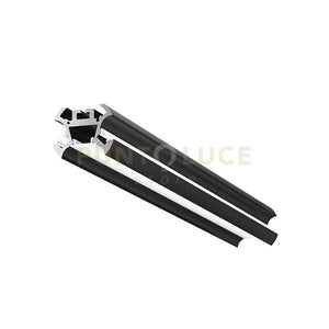 ASTANA -  PROFILO IN ALLUMINIO CON DIFFUSORE BIANCO PARETE/SOFFITTO/SOSPENSIONE MT2 COLORE NERO