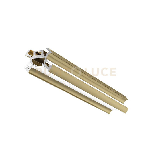 ASTANA -  PROFILO IN ALLUMINIO CON DIFFUSORE BIANCO PARETE/SOFFITTO/SOSPENSIONE MT2 COLORE ORO