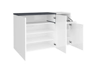 Mobile ZET L 120 x H 80.1 x P 40 cm colore bianco lucido e grigio ardesia