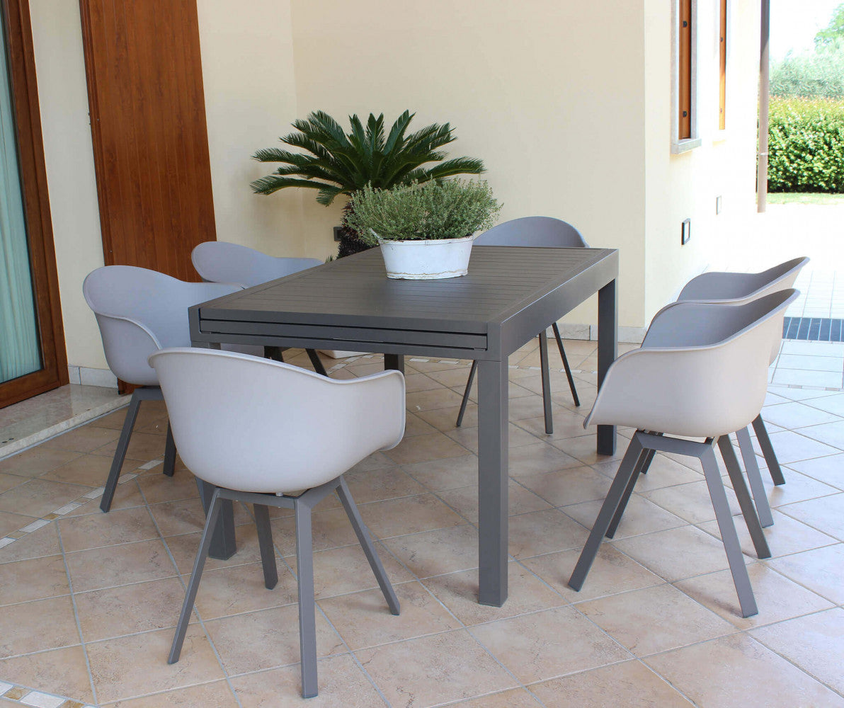 Poltrona Maui 63x55x79 h cm in Plastica Taupe