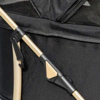 Passeggino per Cani Pieghevole con Trasportino Rimovibile e Tettuccio, 82x49.5x98cm, Nero