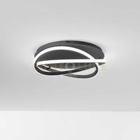 ATIA P/P -LAMPADARIO A SOFFITTO NERO A LED 3000K 1900LM 40W IN ALLUMINIO E SILICONE DIMMERABILE D.45CM