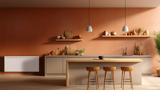 Radiatore elettrico fisso ad inerzia ceramica a secco 2000W ATLAS orizzontale bianco