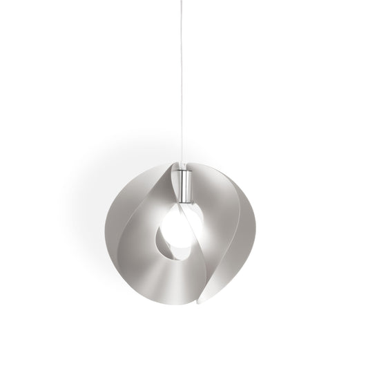 Sospensione Moderna Atom Polilux ® Argento E Metallo Cromo 1 Luce E27