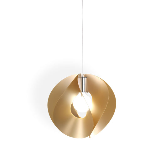 Sospensione Moderna Atom Polilux ® New Gold E Metallo Cromo 1 Luce E27 D54Cm