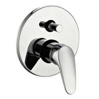 Kit doccia tondo completo di soffione doccetta e miscelatore con deviatore delfino