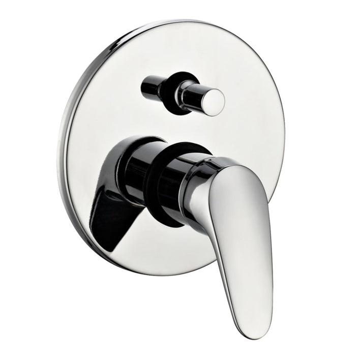 Kit doccia tondo completo di soffione doccetta e miscelatore con deviatore delfino