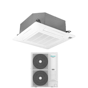Climatizzatore Condizionatore Hisense Inverter a Cassetta serie TURBO 36000 Btu AUC105UR4RKC8 + AUW105U6RN8 R-32 Wi-Fi Optional Classe A++/A+ con Telecomando e Pannello Incluso