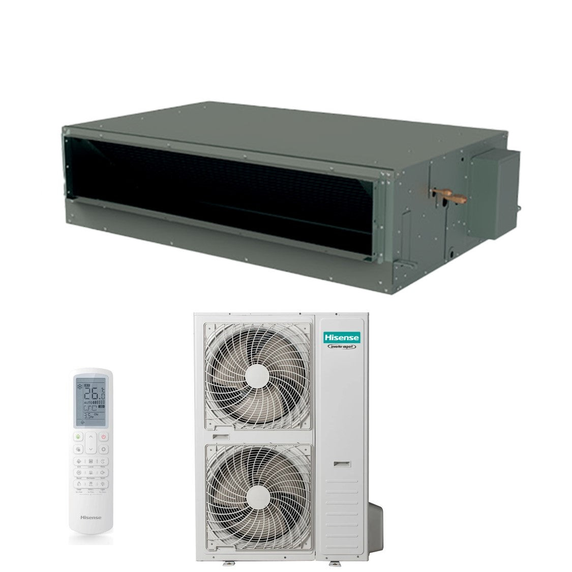 Condizionatore Canalizzato Hisense 60000 Btu AUD175UX4RHH5 R-32 Trifase Wi-Fi Optional con Telecomando di serie