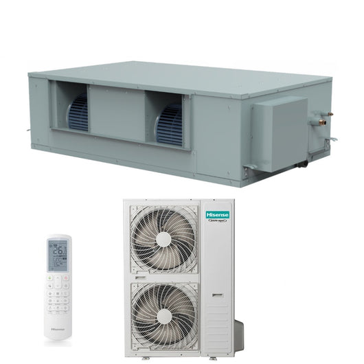 Climatizzatore Condizionatore Hisense Inverter Canalizzato Canalizzabile serie TURBO 68000 Btu AUD200UX4RPH8 + AUW200U6RZ8 Trifase R-32 Wi-Fi Optional con Telecomando di serie