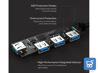 AUKEY Hub USB C in Alluminio 4 Porte USB 3.0 Adattatore USB C Super Sottile per MacBook PRO Google Chromebook Pixel, Samsung Note S A Ultra e Molti Altri Dispositivi Compatibili