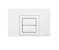 Placca di Comando Kariba Aurea Duo Bianca per cassetta scarico WC