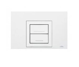 Placca di Comando Kariba Aurea Duo Bianca per cassetta scarico WC