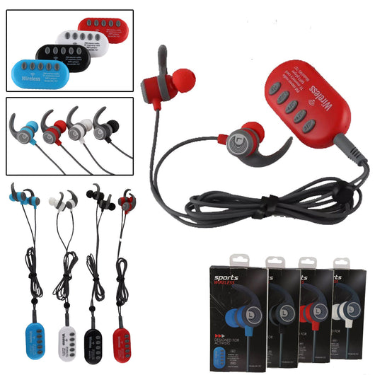 AURICOLARI CUFFIE WIRELESS SPORT BLUETOOTH SENZA FILI PER SMARTPHONE MICROSD