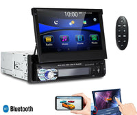 AUTORADIO 1 DIN SCHERMO A SCOMPARSA 7" STEREO AUTO TOUCH BLUETOOTH USB SD 6712