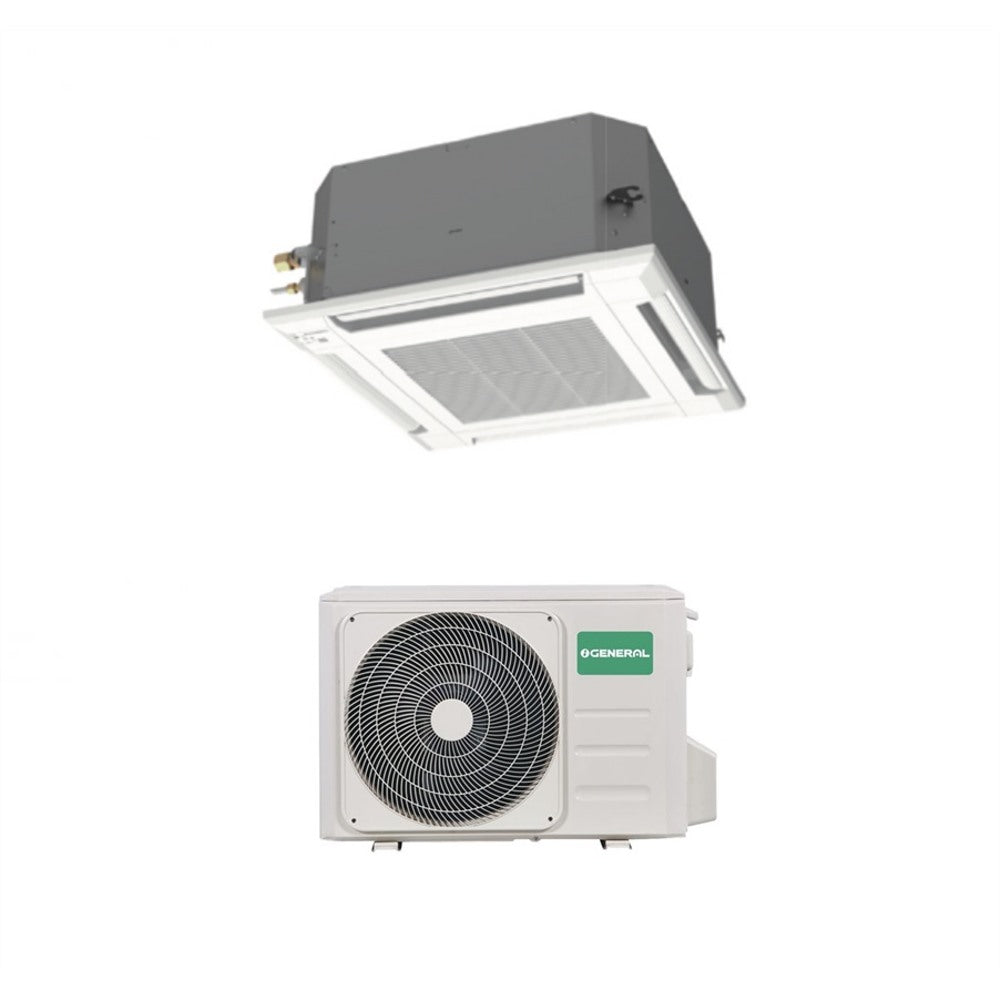 Climatizzatore Condizionatore Fujitsu General Cassetta A Flusso D'Aria Circolare Inverter 54000 btu AUX54KRLB Con comando e con Pannello