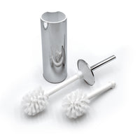 Inda - Portascopino da parete/da appoggio cromo lucido con ricambio