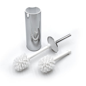 Inda - Portascopino da parete/da appoggio cromo lucido con ricambio