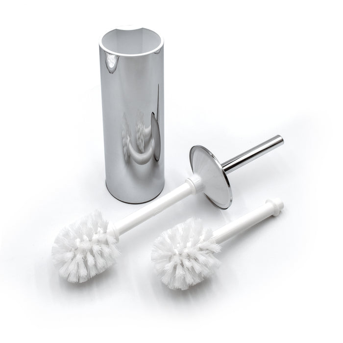 Inda - Portascopino da parete/da appoggio cromo lucido con ricambio