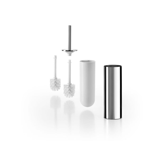 Inda - Portascopino da parete/da appoggio cromo lucido con ricambio