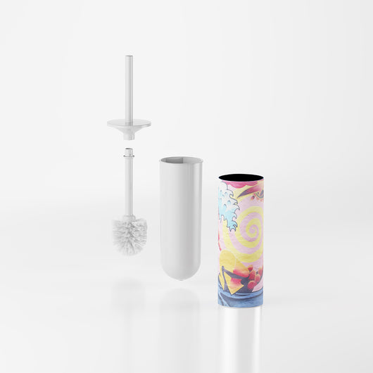 Inda - Portascopino Cartoon da appoggio My Art in acciaio inox