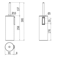 Inda - Scopino bagno da appoggio My Art - Mare interno bianco
