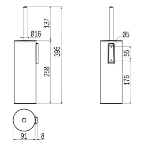 Inda - Scopino bagno da appoggio My Art - Mare interno bianco