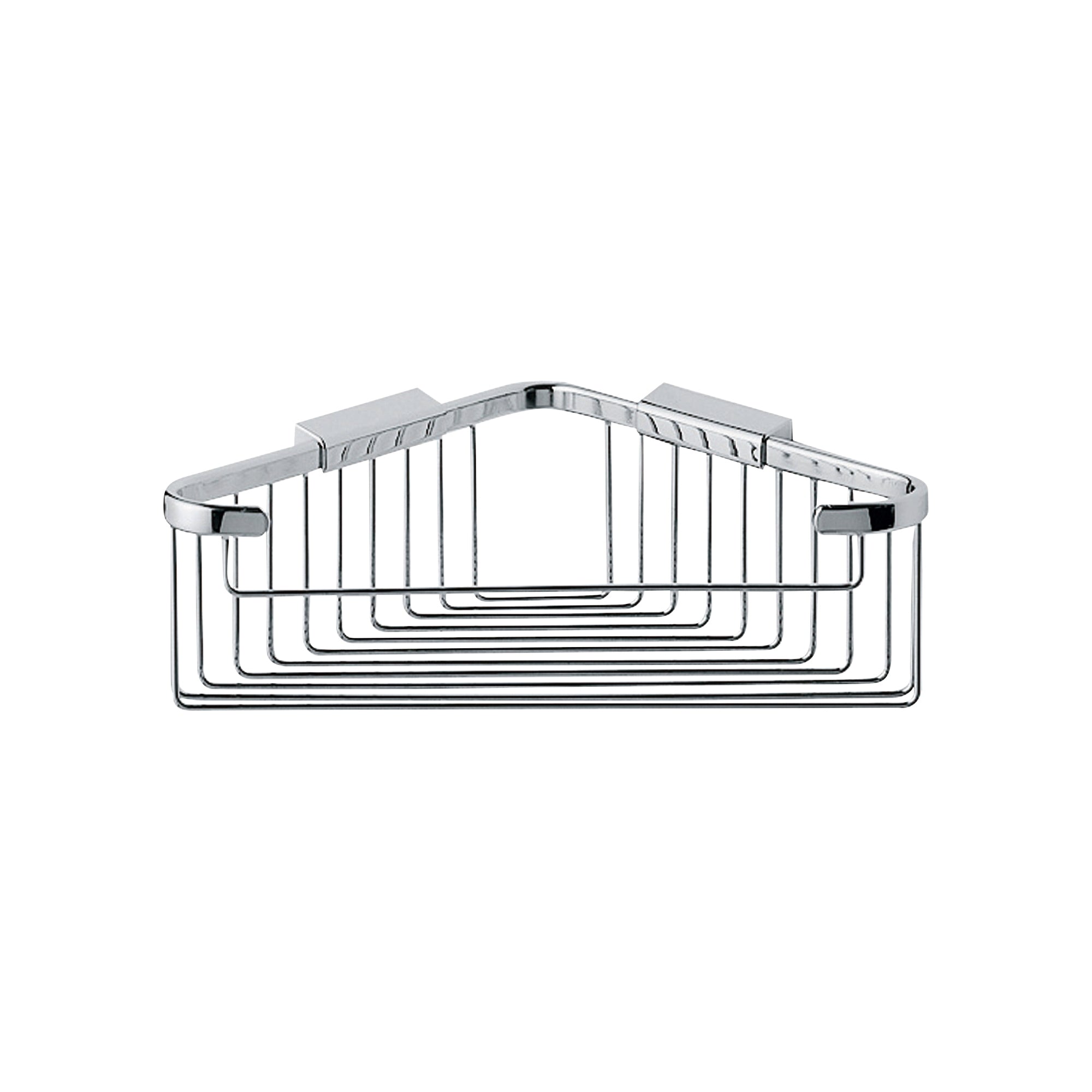Inda - Cestino portaoggetti doccia angolare cromo lucido