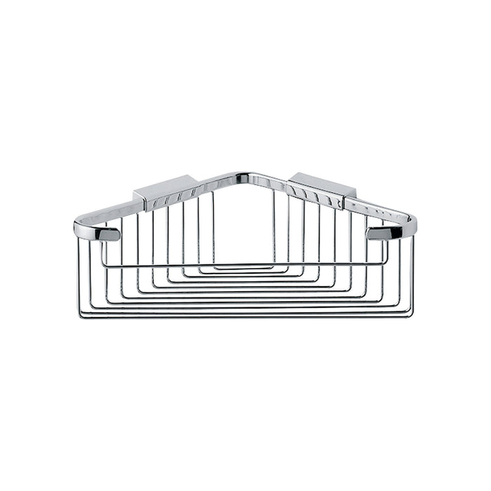 Inda - Cestino portaoggetti doccia angolare cromo lucido