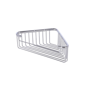 Inda - Cestino portaoggetti doccia angolare cromo lucido